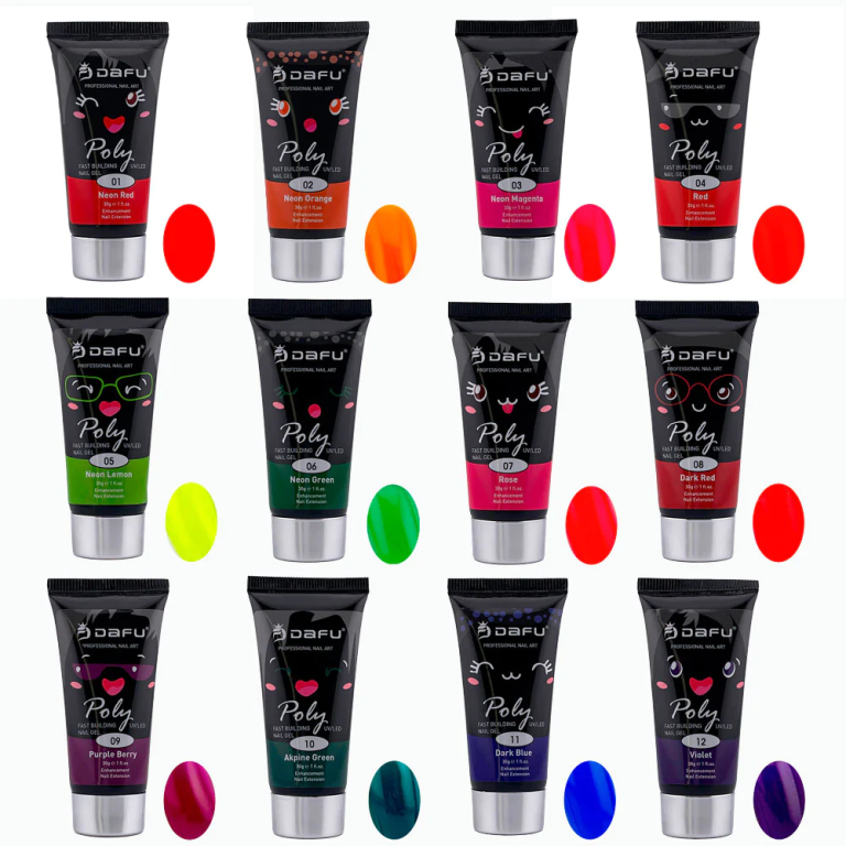 -POLY GEL P/ UNHA HOLO UV/LED 30G CORES 1 AO 12 DAFU
