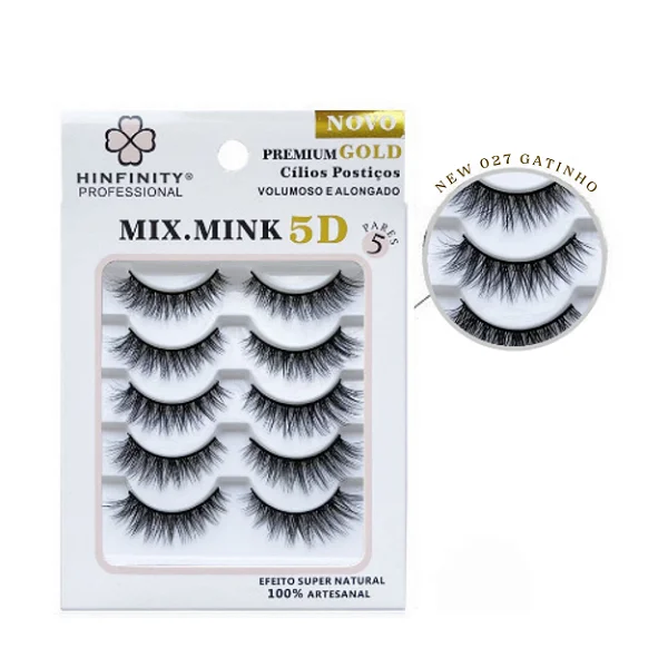 CILIO POSTICO 5D MIX MINK 027 5 PARES HINFINITY