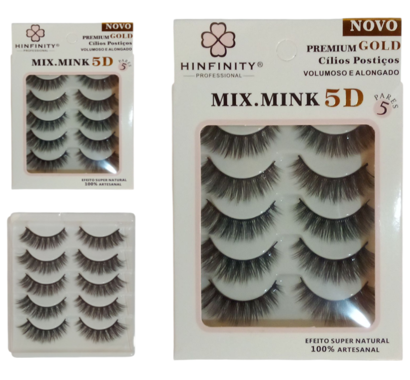 CILIO POSTICO 5D MIX MINK 027 5 PARES HINFINITY