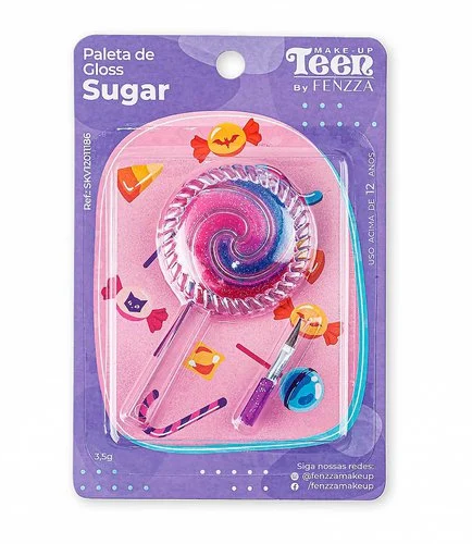 KIT MAQUIAGEM INFANTIL SUGAR TEEN FENZZA