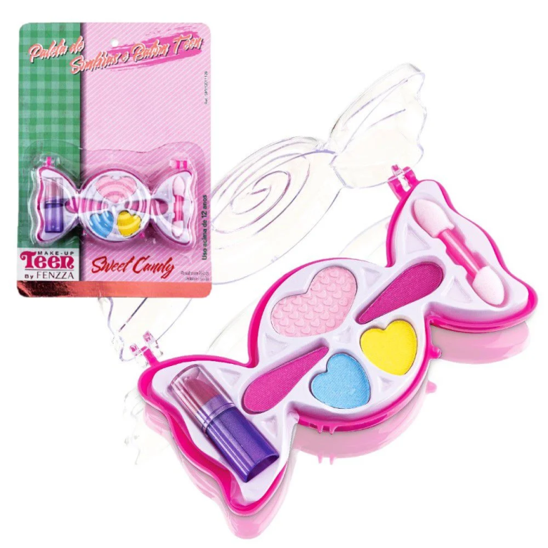 KIT MAQUIAGEM INFANTIL SWEET CANDY TEEN FENZZA