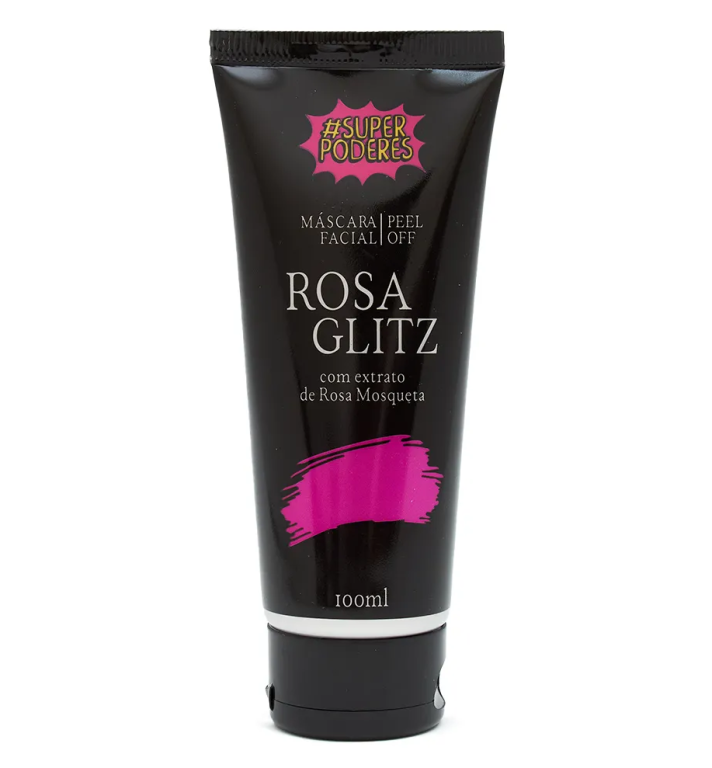 MASCARA FACIAL ROSA GLITZ 100ML  SUPER PODERES