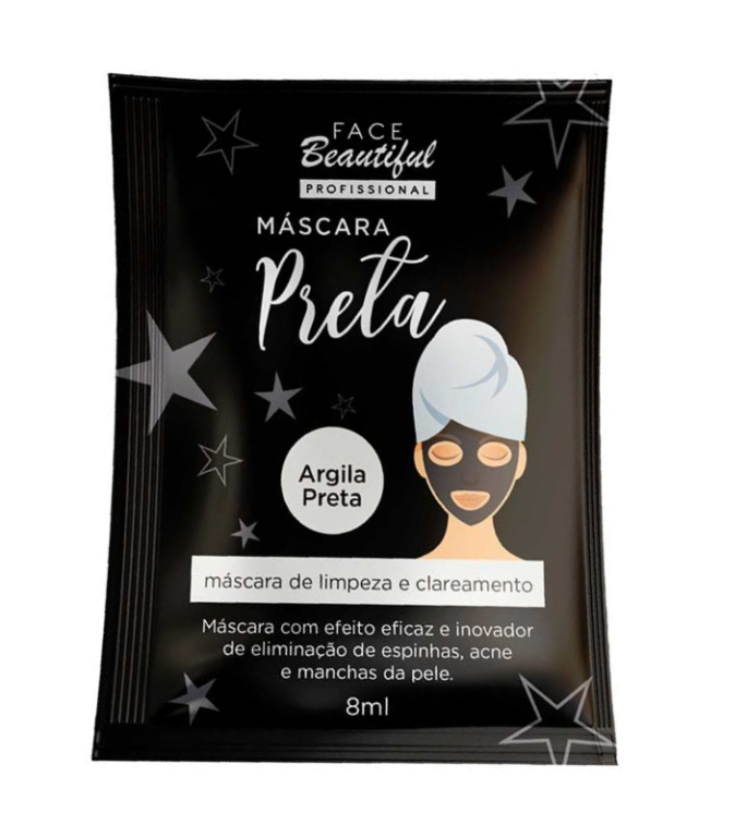 MASCARA REMOVEDORA DE CRAVOS PRETA SACHE 10ML FACE BEAUTIFUL
