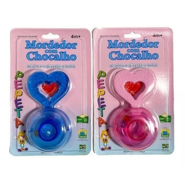 MORDEDOR SILICONE C/ CHOCALHO CORES REF 1021 PEPETA