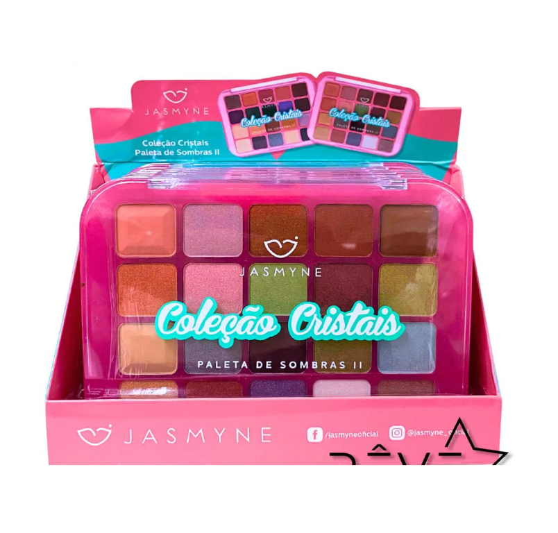PALETA DE SOMBRA CRISTAIS 20 CORES JS01106 JASMYNE