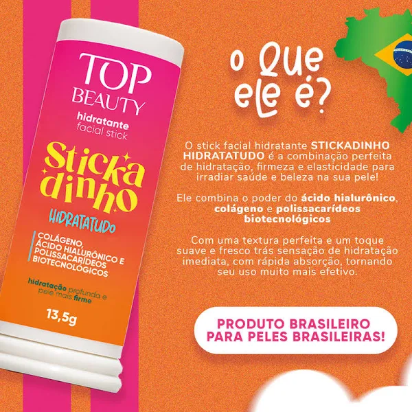 HIDRATANTE FACIAL STICKADINHO 13,5G TOP BEAUTY