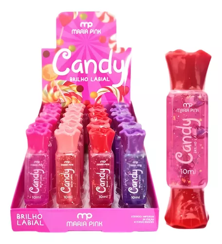 BRILHO LABIAL SORTIDOS C/36 CANDY MARIA PINK