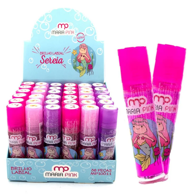 BRILHO LABIAL SORTIDOS C/36 CANDY MARIA PINK