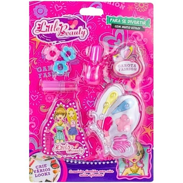 KIT MAQUIAGEM INFANTIL BORBOLETA PD-71106 LITTLE BEAUTY