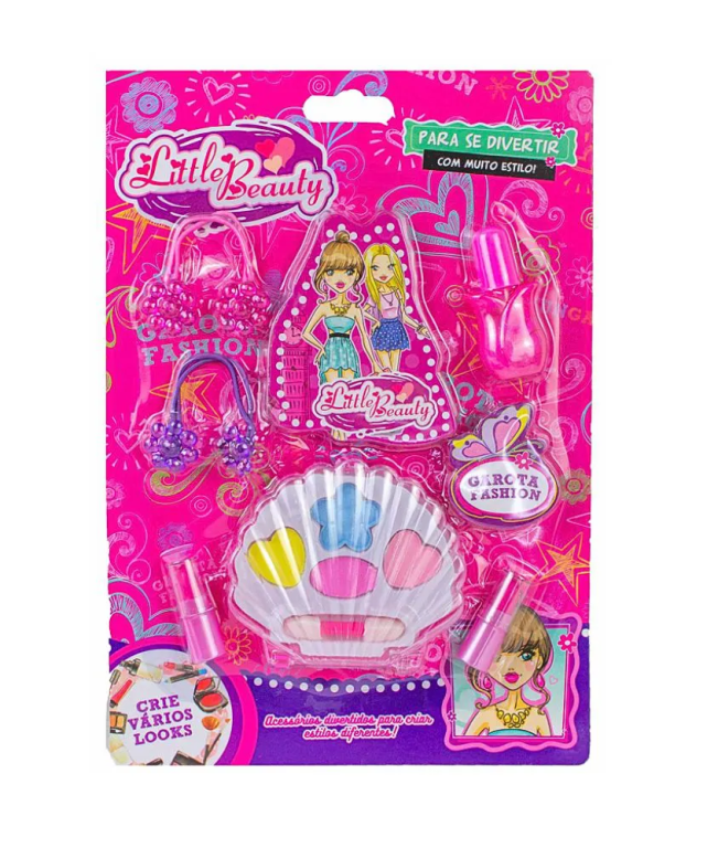 KIT MAQUIAGEM INFANTIL CONCHA PD-90018 LITTLE BEAUTY