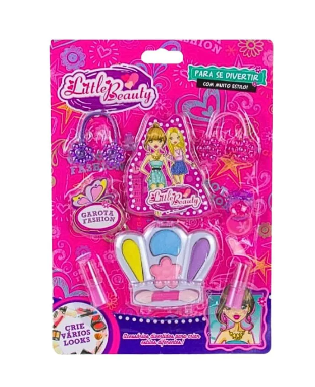 KIT MAQUIAGEM INFANTIL COROA PD-31102 LITTLE BEAUTY
