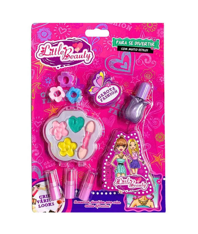 KIT MAQUIAGEM INFANTIL ESTRELA PD-61105 LITTLE BEAUTY