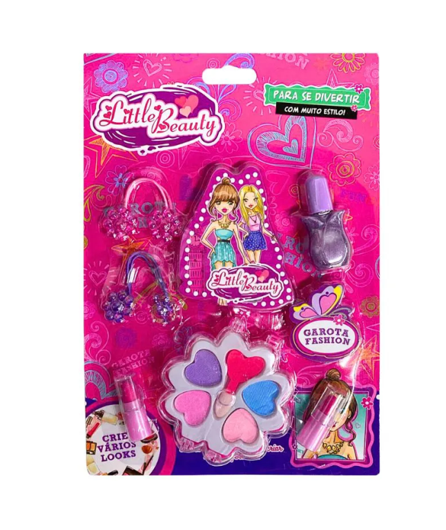KIT MAQUIAGEM INFANTIL FLOR PD-21101 LITTLE BEAUTY