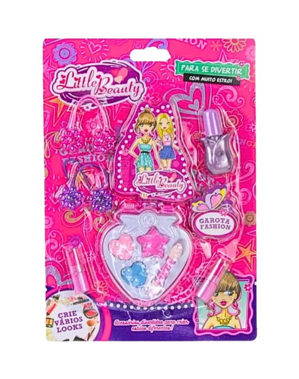 KIT MAQUIAGEM INFANTIL MORANGO PD-81107 LITTLE BEAUTY