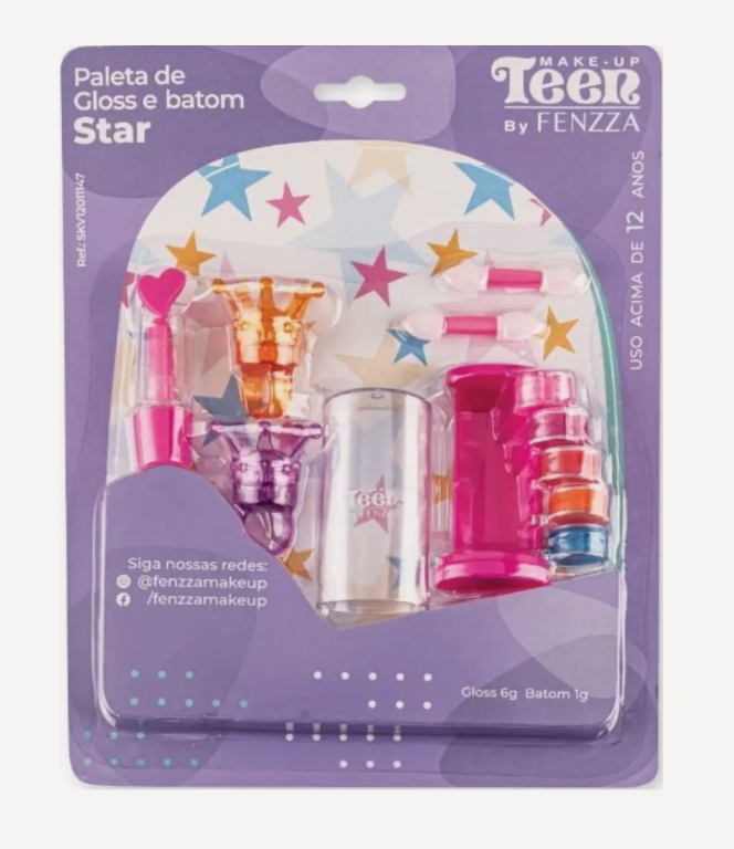 KIT MAQUIAGEM INFANTIL STAR TEEN FENZZA