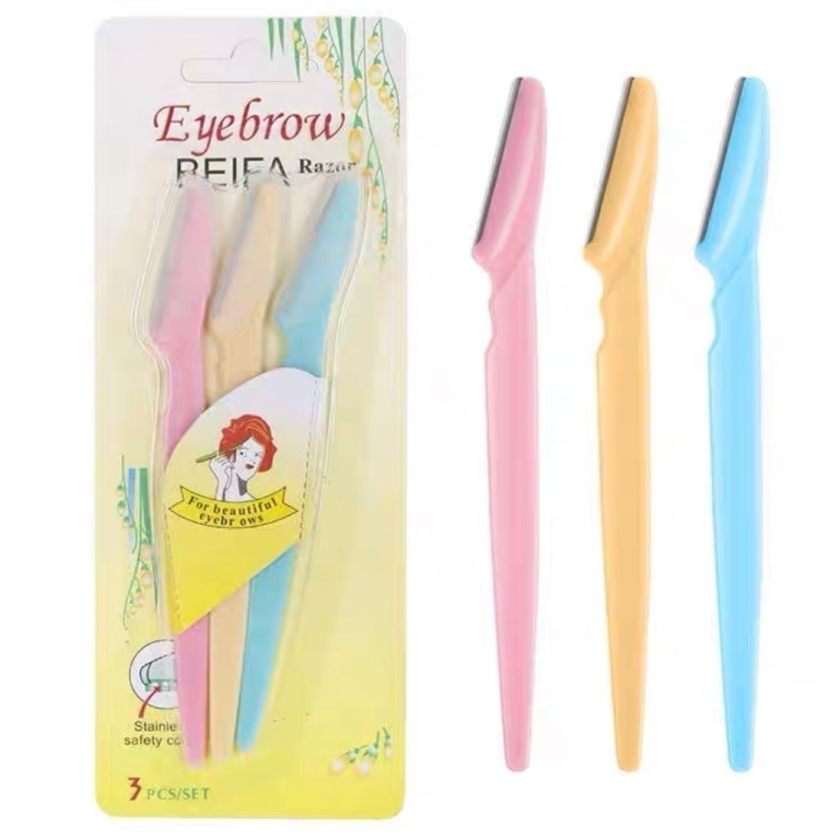 NAVALHETE P/ SOBRANCELHAS C/3 LAMINAS EYEBROW TRIMMER