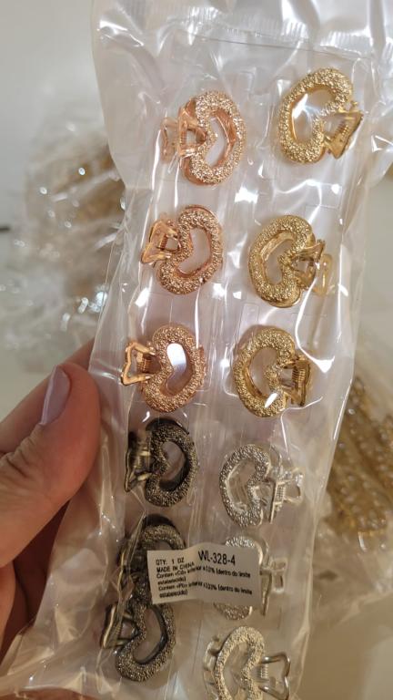 PIRANHA METAL PEQUENA OURO/PRATA/PRETA/ROSE PCT C/12 CHIC