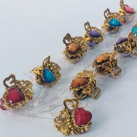 PIRANHA METAL PEQUENA OURO VELHO PCT C/12 CHIC