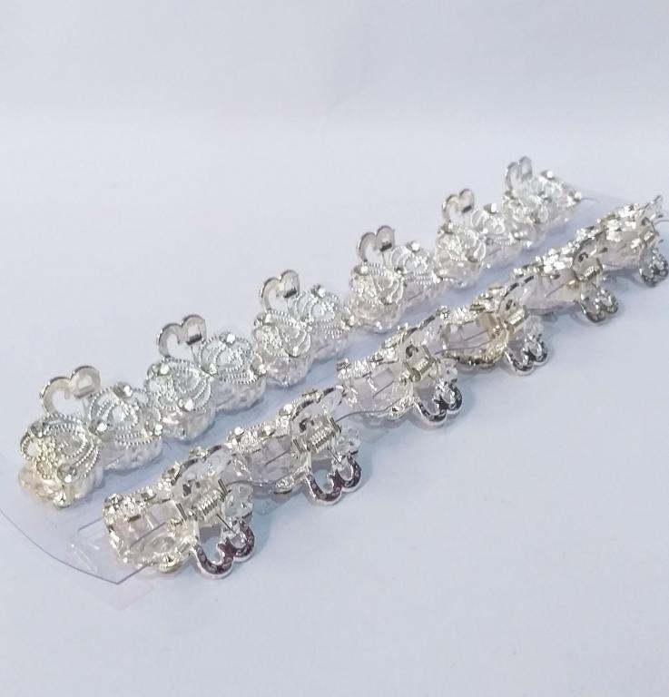 -PIRANHA METAL PEQUENA PRATA C/ STRASS PCT C/12 CHIC