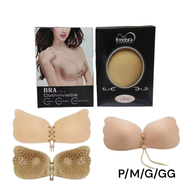 -SUTIAN INVISIVEL SILICONE REGULAVEL BEGE M/G FREEBRA