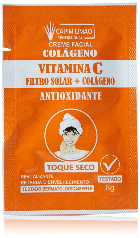 CREME FACIAL SACHE VITAMINA C 8G CAPIM LIMAO