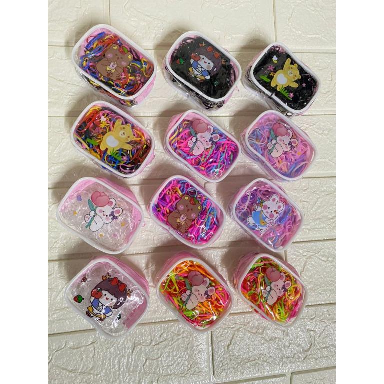 -GOMINHA SILICONE BOLSINHA C/ ZIPER PRETA/COLORIDA CHIC