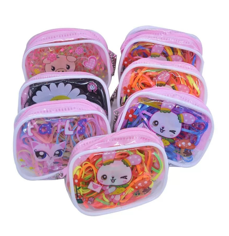 -GOMINHA SILICONE BOLSINHA C/ ZIPER PRETA/COLORIDA CHIC