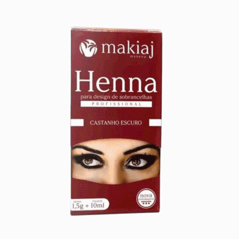 -HENNA P/ SOBRANCELHAS CASTANHO ESCURO 1,5G MAKIAJ