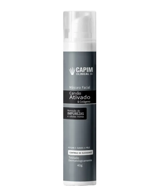 MASCARA FACIAL COLAGENO CARVAO ATIVADO 40G CAPIM LIMAO
