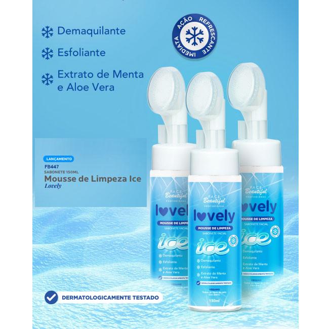 -MOUSSE DE LIMPEZA FACIAL C/ ESCOVA 150ML LOVELY ICE FACE BT