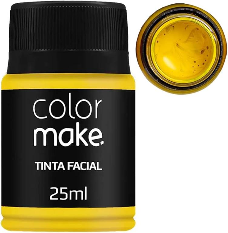 TINTA FACIAL AMARELO 35ML COLOR MAKE