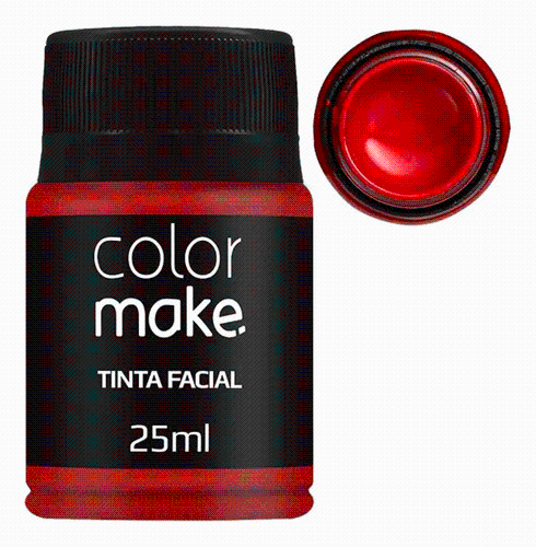 TINTA FACIAL VERMELHO 35ML COLOR MAKE