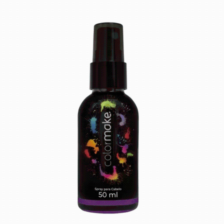 TINTA SPRAY P/ CABELO ROXO NEON 50ML COLOR MAKE