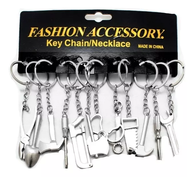 CHAVEIRO METAL FERRAMENTAS  C/12 FASHION ACCESSORY