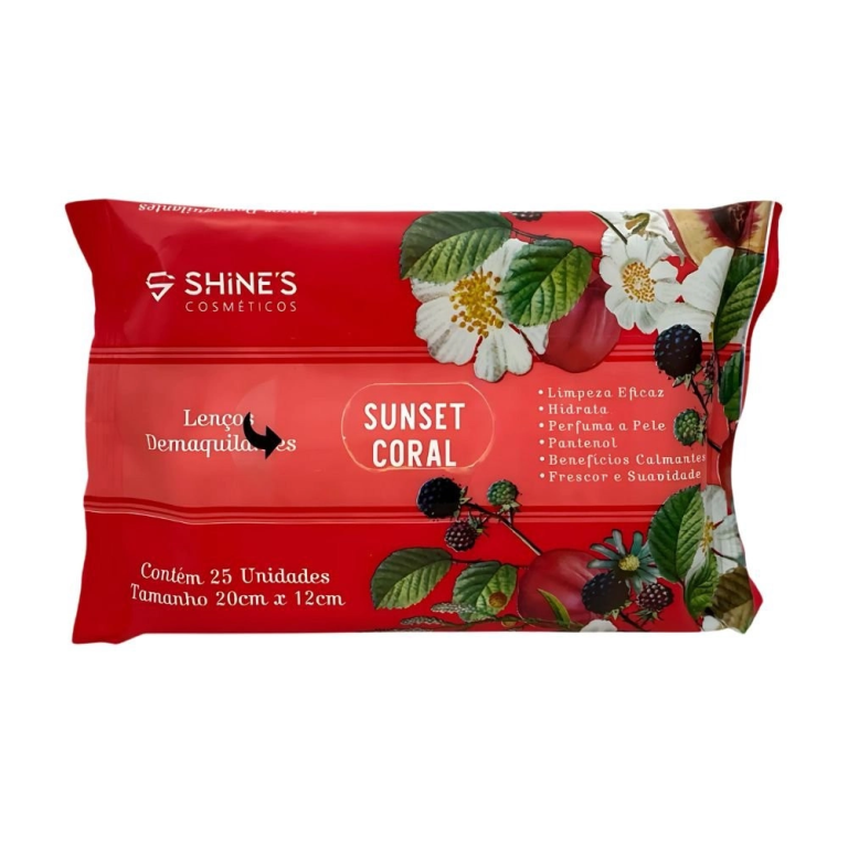 LENCO DEMAQUILANTE C/25 UNIDADES SUNSET CORAL SHINES