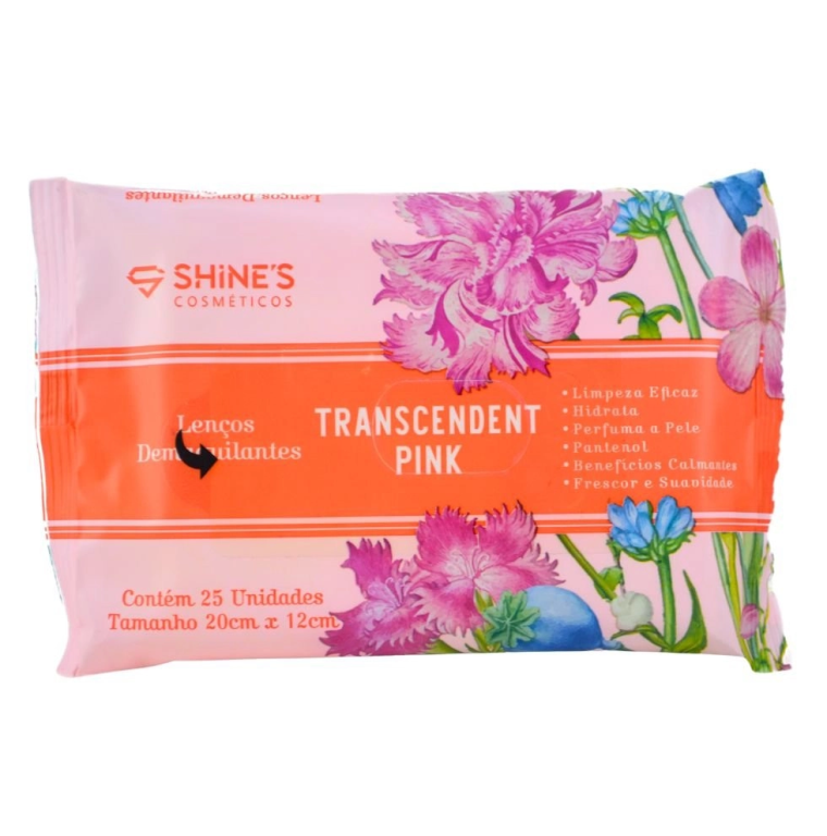 LENCO DEMAQUILANTE C/25 UNIDADES TRANSCEDENT PINK SHINES