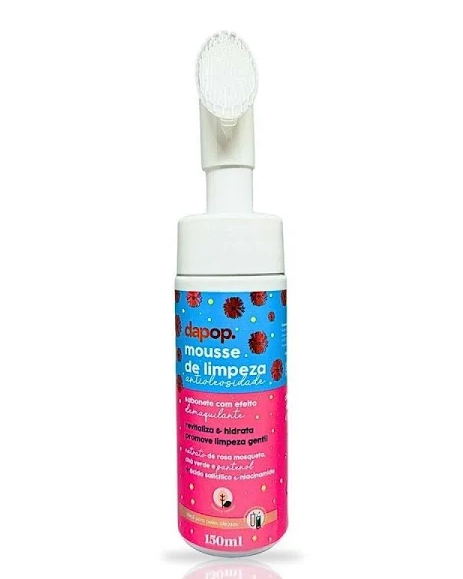 MOUSSE DE LIMPEZA FACIAL C/ ESCOVA 150ML ROSA MOSQUETA DAPOP