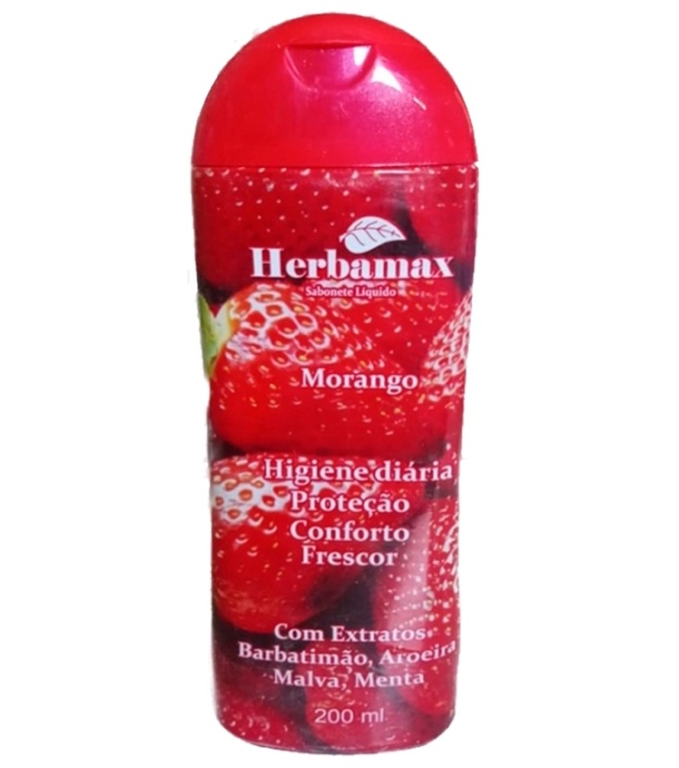 -SABONETE INTIMO MORANGO 200ML HERBAMAX COSMETICOS