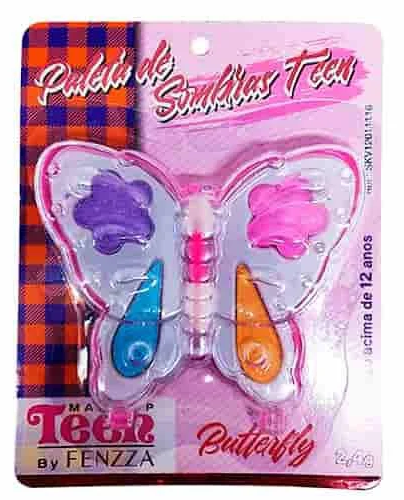 KIT MAQUIAGEM INFANTIL BUTTERFLY TEEN FENZZA