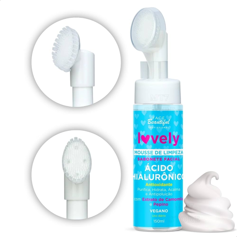 -MOUSSE DE LIMP FACIAL C/ ESCOVA 150ML ACIDO HIALURONICO FB