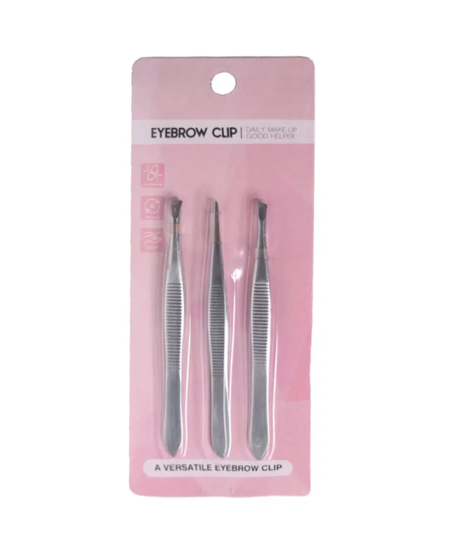 PINCA P/ SOBRANCELHA CART C/3 EYEBROW CLIP