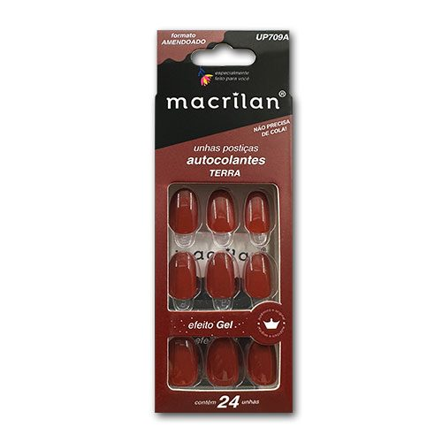 UNHA POSTICA EFEITO GEL AMENDOADO TERRA UP 709A MACRILAN