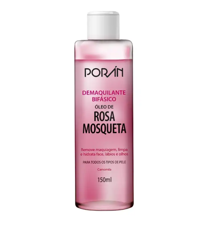 DEMAQUILANTE BIFASICO ROSA MOSQUETA 150ML PORAN