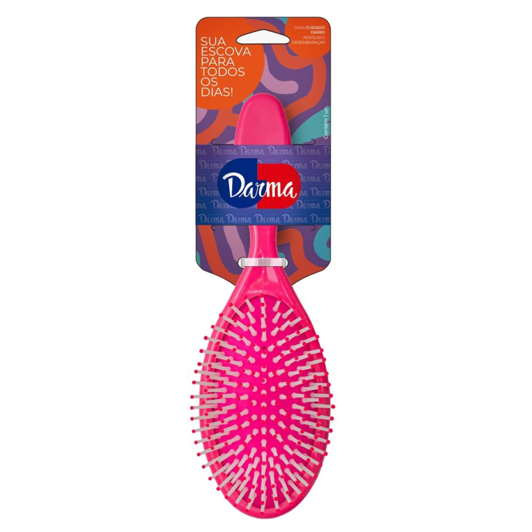 ESCOVA CABELO OVAL HOTPINK REF 556 DARMA