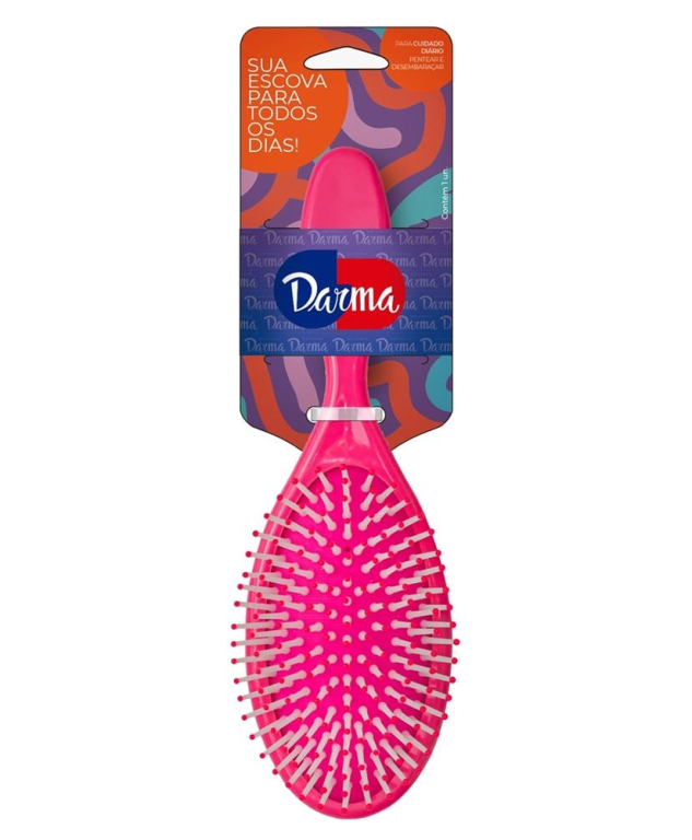 ESCOVA CABELO OVAL HOTPINK REF 556 DARMA