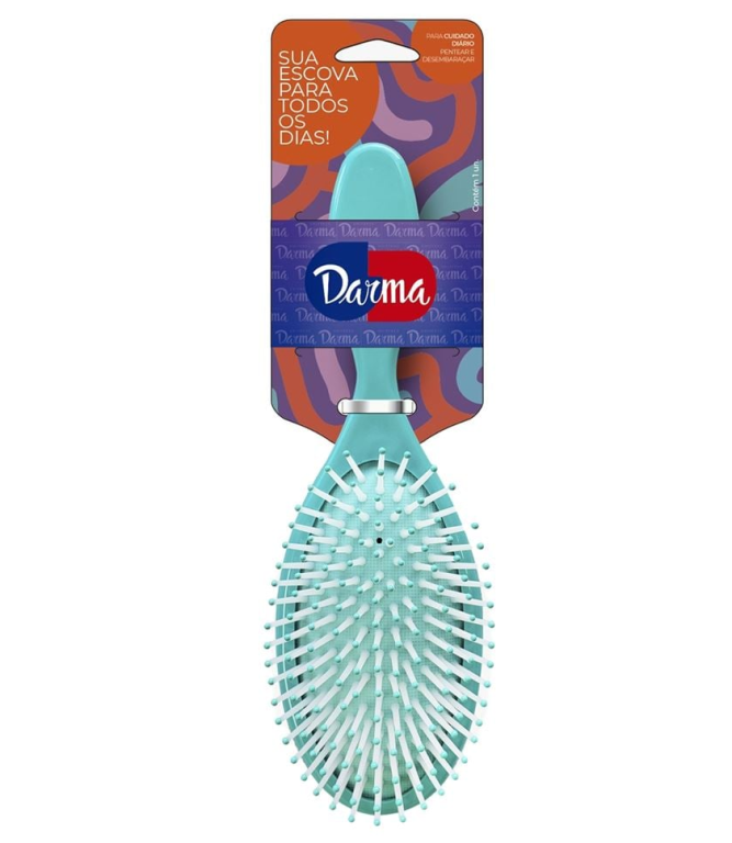 ESCOVA CABELO OVAL PISTACHE REF 567 DARMA