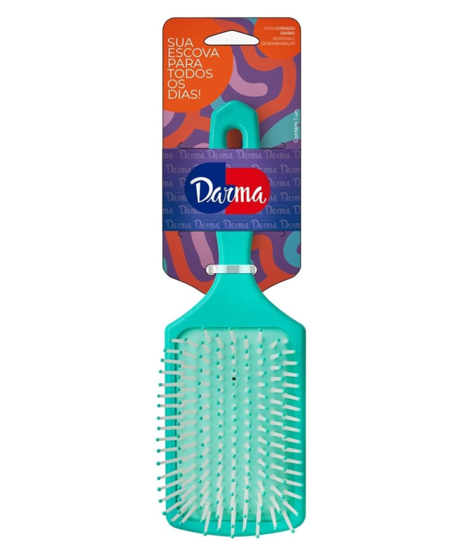 ESCOVA CABELO RETANGULAR PISTACHE REF 571 DARMA