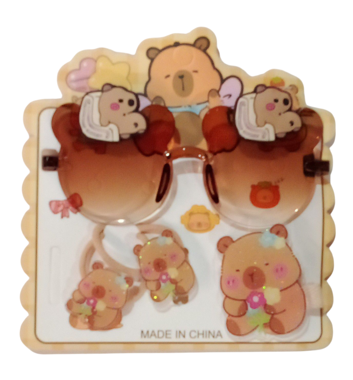 KIT OCULOS INFANTIL + PULSEIRA/RABICO CAPIVARA CHIC