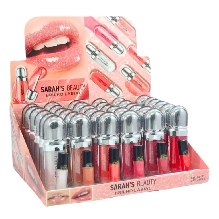 LIP GLOSS 3D SUPER BRILHANTE CORES 1 A 6 SARAHS BEAUTY