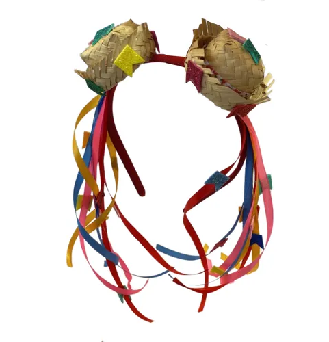 TIARA C/FITA E CHAPEU P/ FESTA JUNINA TIC1042 CHIC